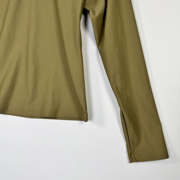 Canopea Swim Top Womens 6 Olive Green Long Sleeve UPF 50 Rash Guard Sustainable - Picture 6 of 12